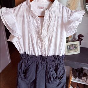 Pink Martini White + Navy dress